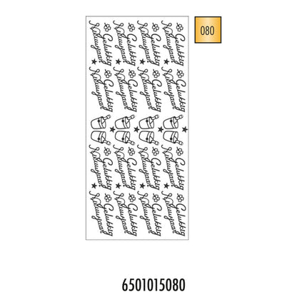 Pickup hobbysticker - 2 stuks per verpakking - gelukkig nieuwjaar - Goud