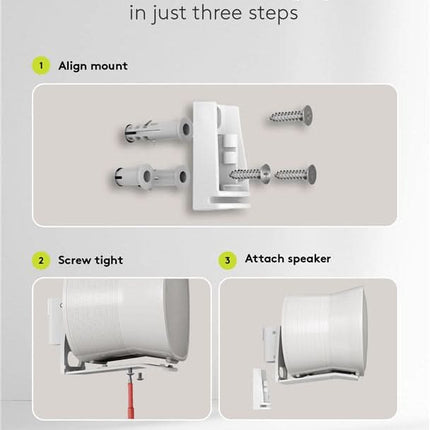 Set van 2 stuks - Muurbeugel voor Sonos Era 300 - Wit - Kantelbaar & draaibaar