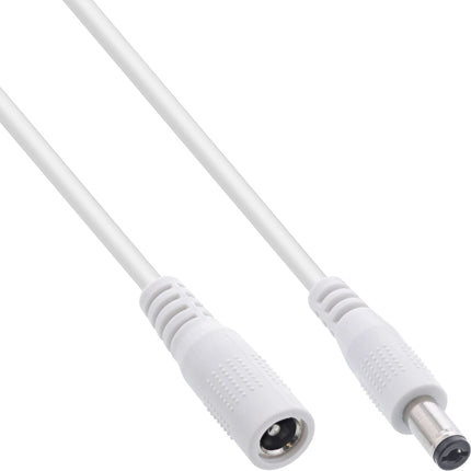 2 meter DC verlengkabel - DC (m) naar DC (v) - 5.5 x 2.5 mm - Wit