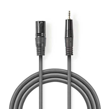 XLR (m) – 3,5mm Jack (m) Audiokabel - 3 meter - Afgeschermd - Koper