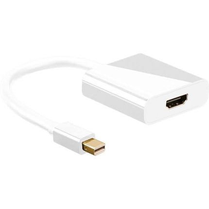 10 cm Mini DisplayPort™/HDMI™-adapterkabel 1.2 – Mini DisplayPort mannelijk > HDMI™ vrouwelijk (Type A) - Verguld - Wit