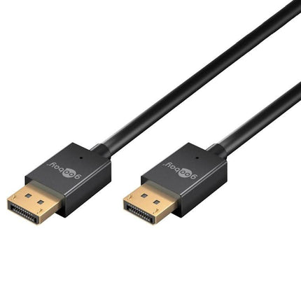 2 meter Slanke DisplayPort 2.0/2.1 Kabel – 8K @ 120Hz - 40 Gbit/s - Zwart
