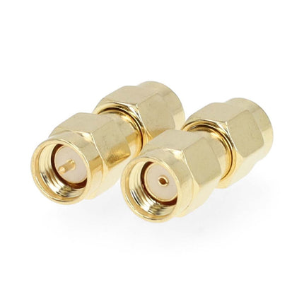 Nedis RP-SMA (m) - SMA (m) Adapter - 50 Ohm - 2 stuks - Verguld