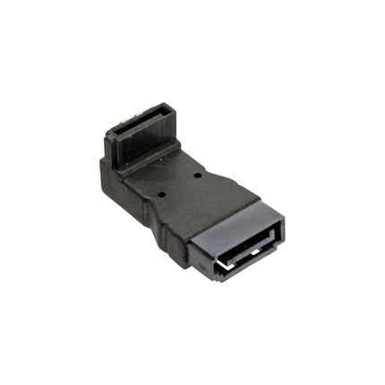 InLine® SATA-adapter, 7-pins -  mannelijk/vrouwelijk - Haaks naar beneden - Zwart