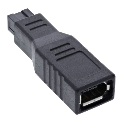 InLine FireWire 400-800 Adapter - 9-pins Mannelijk / 6-pins Vrouwelijk - Zwart