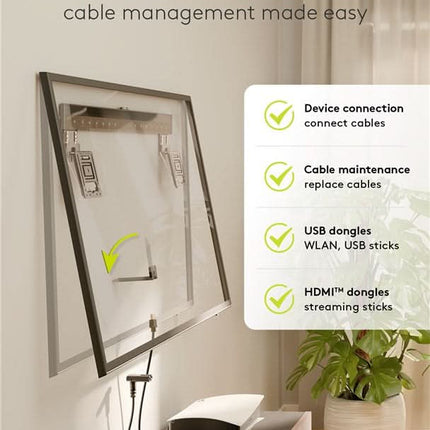 Goobay vaste TV muurbeugel - Tot 100 inch - Ultra dun: 9.5 mm muurafstand