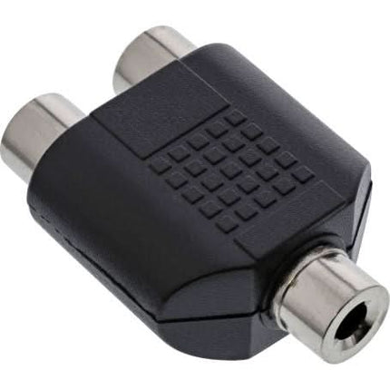 3.5mm female jack naar 2x female RCA adapter - Mono