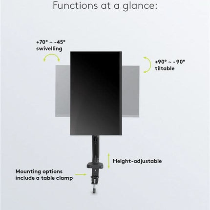 Goobay bureau monitorarm - 1 monitor - Met gasveer - Tot 32 inch / 9 KG