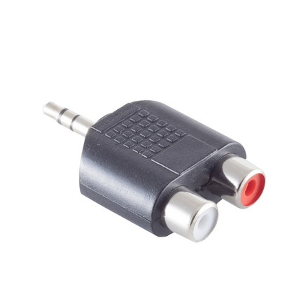 3.5mm jack naar 2x RCA female adapter - Stereo