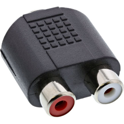 3.5mm female jack naar 2x RCA female adapter - Stereo