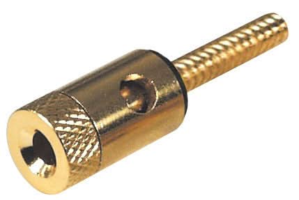 Inbouw banaansocket met draadklem - Zwart - Verguld