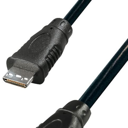 1 meter HDMI 1.4 kabel - 4K/30 Hz - HDMI A naar HDMI C (mini) - Transmedia - Zwart