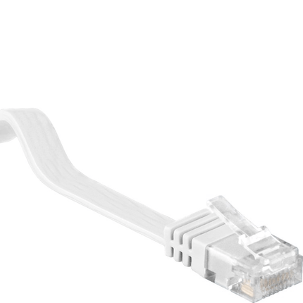 2 meter Cat 5e U/UTP platte netwerkkabel – Wit