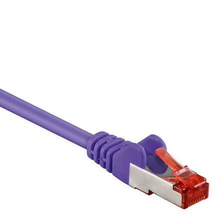 25 cm Cat 6 S/FTP (PiMF) netwerkkabel - 100% koper - LSZH - Paars