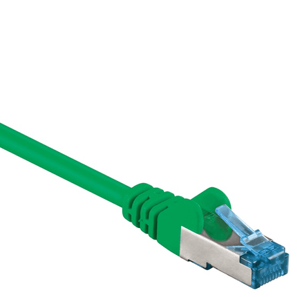 1 meter Cat 6a S/FTP (PiMF) netwerkkabel - 100% koper - LSZH - Groen