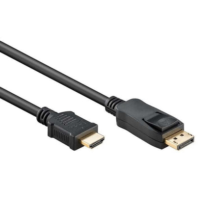 3 meter Displayport naar HDMI kabel - 4K/30Hz - Displayport 1.2 naar HDMI 1.4 - Goobay - Zwart
