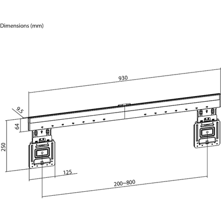 Goobay vaste TV muurbeugel - Tot 100 inch - Ultra dun: 9.5 mm muurafstand