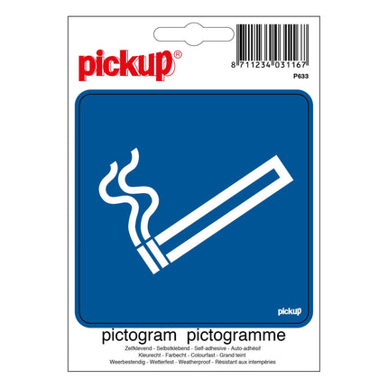 Pickup pictogram roken toegestaan - 10x10 cm