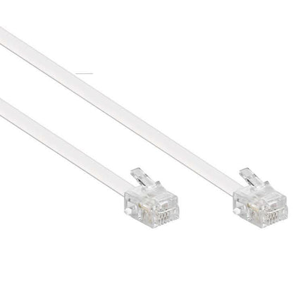15 meter telefoonkabel - RJ11 - Wit