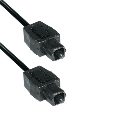 Toslink kabel - 1 meter - Toslink naar Toslink - 2.2 mm - Zwart