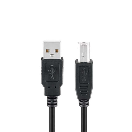 USB A naar USB B kabel - USB 2.0 - 25 cm - Zwart