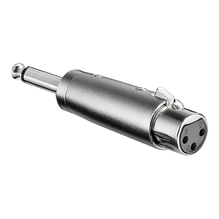 XLR female naar 6.35 mm jack male adapter - Mono