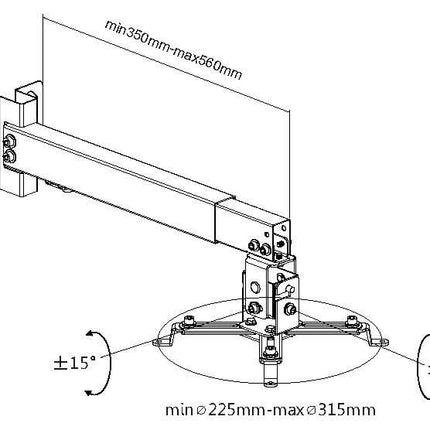 Equip projector muur- en plafondbeugel - Wit