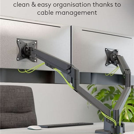 Goobay Pro bureau monitorarm - 2 monitoren - Met gasveer - Tot 32 inch / 9 KG per stuk