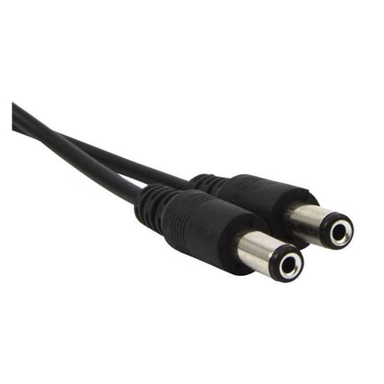 DC splitter - 1x female naar 2x male - Zwart