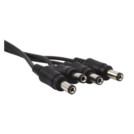 DC splitter van 1 naar 4 - zwart