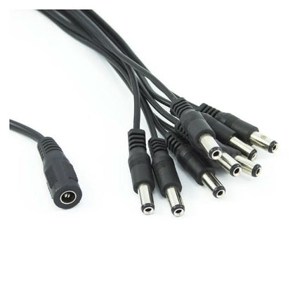 DC splitter van 1 naar 8 - zwart