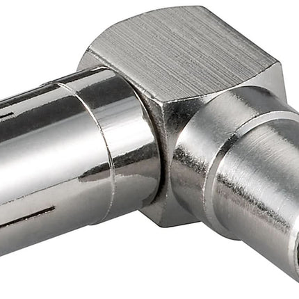 IEC (m) naar IEC (v) coax adapter - Haaks - Metaal