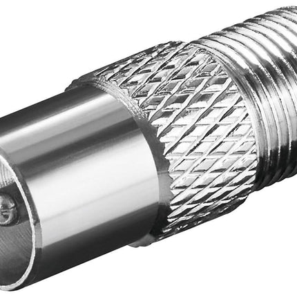 Coax adapter - Coax (m) naar F connector (v)
