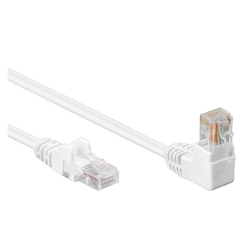 Is Voorwaardelijk Respectievelijk Witte UTP kabel - Haaks - Kies je lengte tussen 0.25 en 15 meter