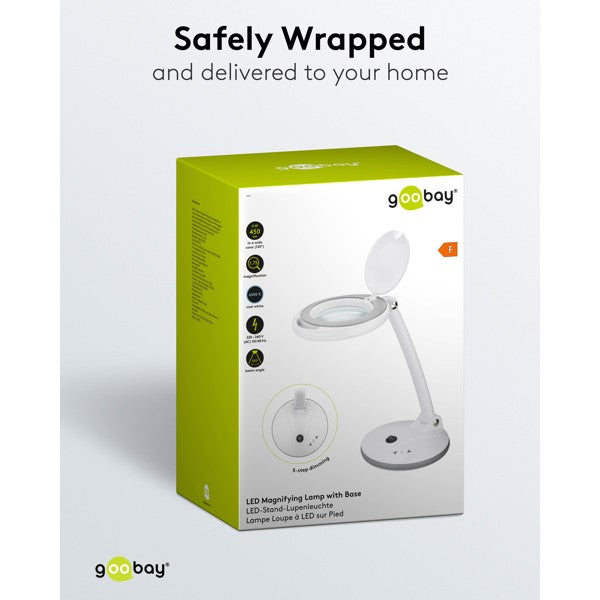 LED-Loeplamp met Tafelvoet – Dimbaar – 6 W – 1,75x Vergroting – Wit