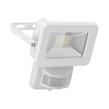 10 watt led schijnwerper met sensor - 4000K (daglicht) - Wit