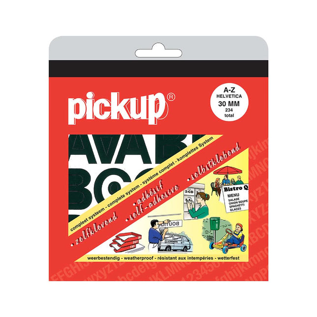 PickUp plakletters boekje Helvetica - 30 mm - Zwart