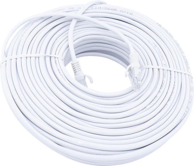 50 meter CAT6 Premium UTP Kabel – Incl. RJ45 Stekkers – Wit