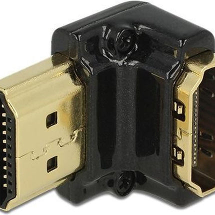 Premium compacte HDMI 2.0 adapter - 90° haaks naar beneden 4K/60 Hz - 1080p/144 Hz