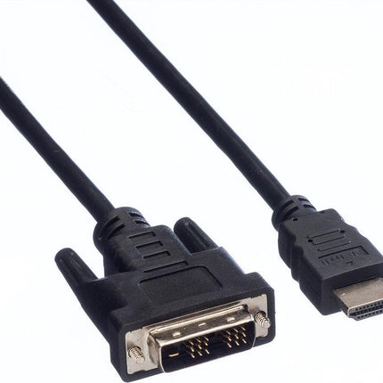 HDMI 1.4 naar DVI-D Single Link verloopkabel - Zwart - 2 Meter
