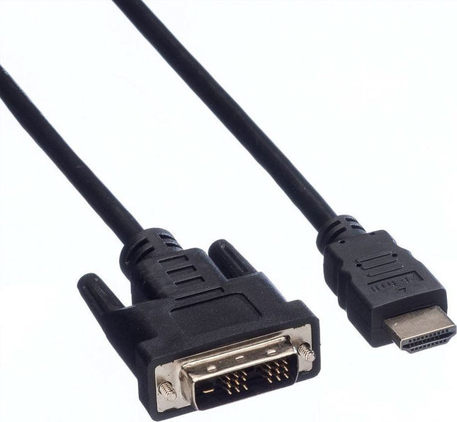 1 meter HDMI 1.4 naar DVI-D Single-Link kabel - 4K/30Hz - Zwart