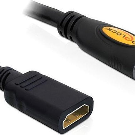 Delock - 1 meter HDMI 1.4 verlengkabel (male - female) Zwart