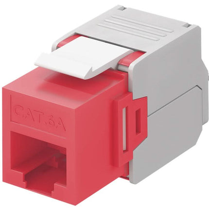 Cat 6a keystone - Rood