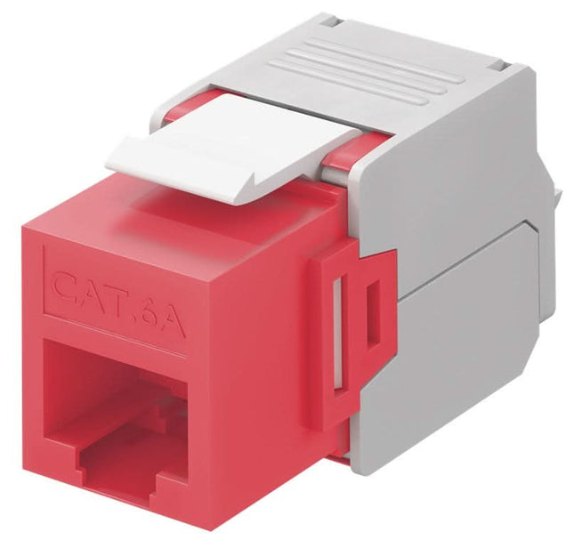 Cat 6a keystone - Rood