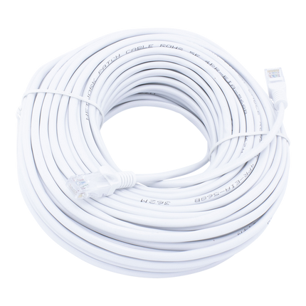 30 meter Cat 5e U/UTP kabel - Wit - Huismerk