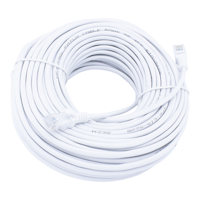30 meter Cat 5e U/UTP kabel - Wit - Huismerk