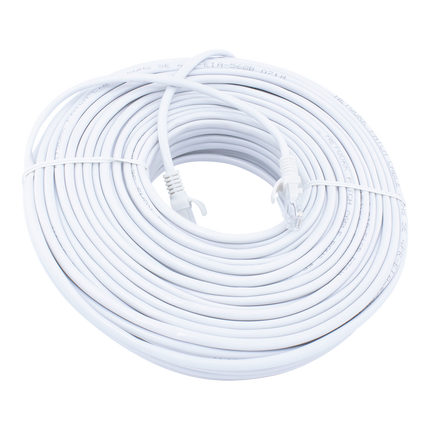 50 meter Cat 5e U/UTP kabel - Wit - Huismerk