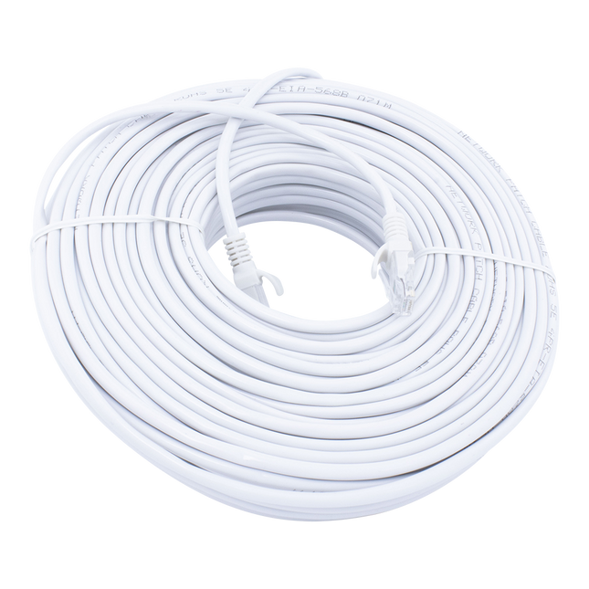50 meter Cat 5e U/UTP kabel - Wit - Huismerk