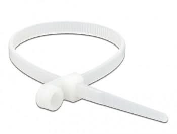 kabelbinders - 10 stuks- eyelet bevestiging  - 160x4,8 mm - Wit