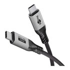 1 meter USB-C Kabel – USB4 Versie 2.0 – 240W – 80 Gbit/s – Zwart/Zilver